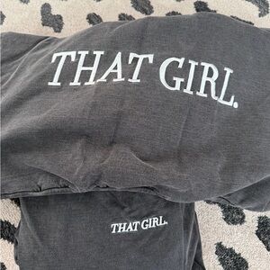 That Girl. Graphic Hoodie Sweatshirt - Charcoal Gray